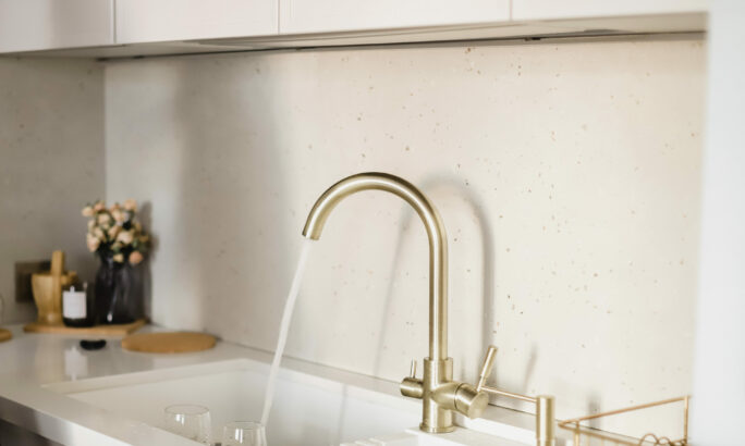 faucet in the kitchen